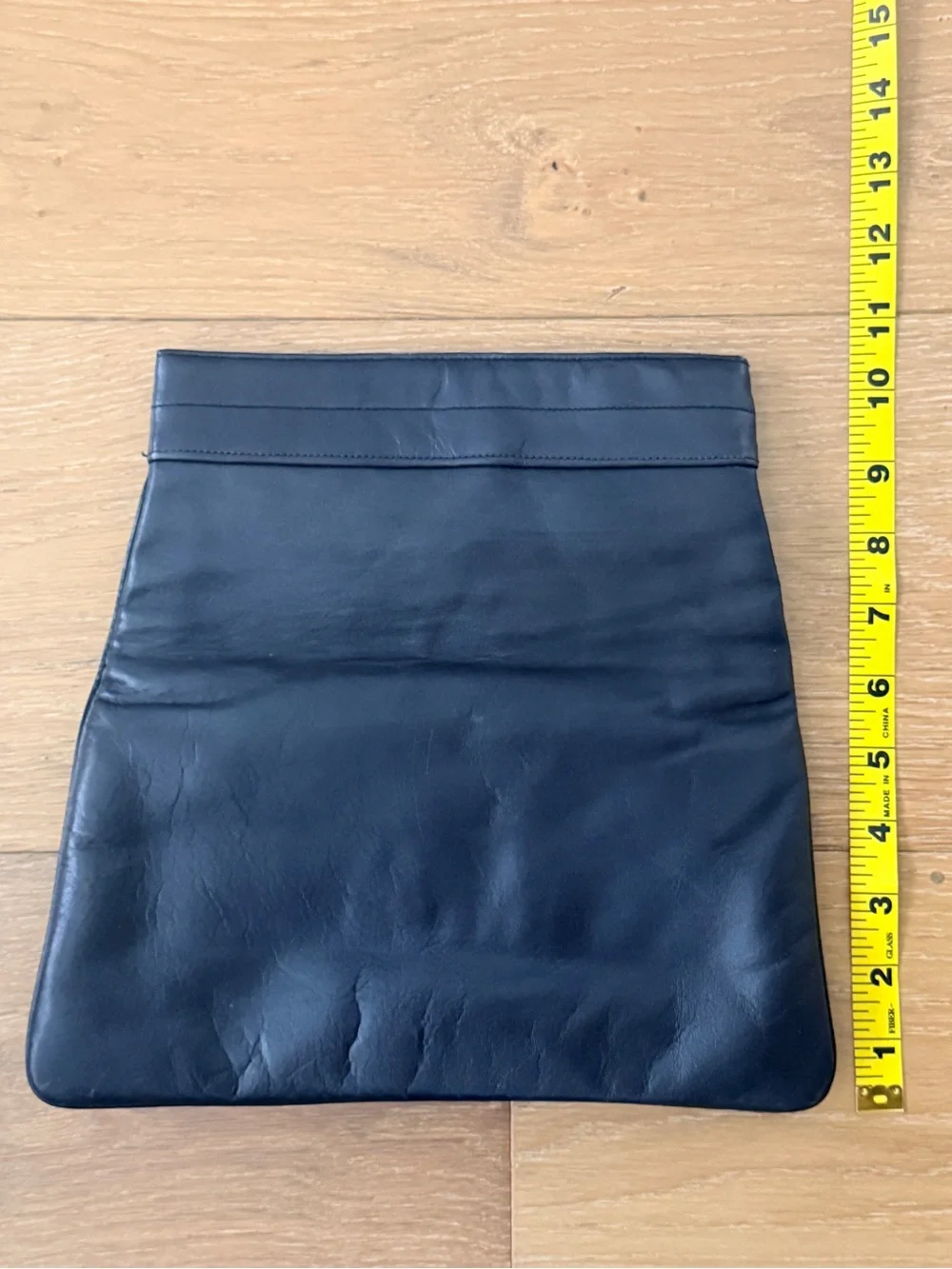 VTG Lewis Leather Foldover Pop Up Clutch Bag 60s 70s Squeeze Frame Black MCM